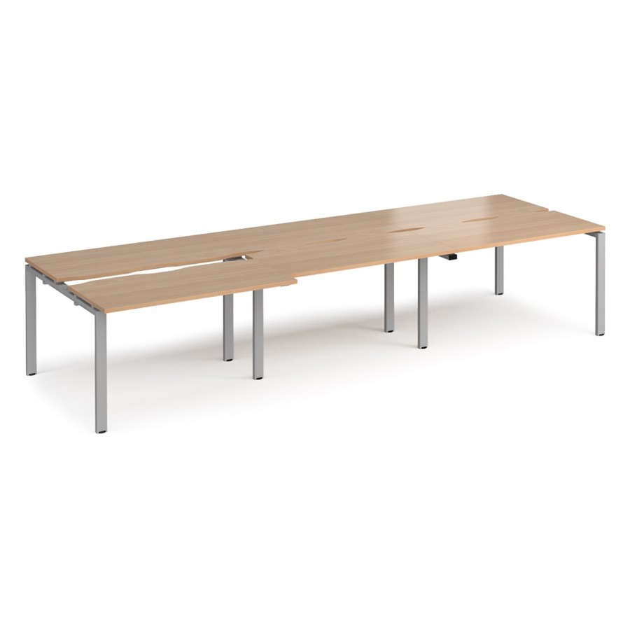 Adapt 1200mm Deep Sliding Top Triple Back to Back Bench Desk